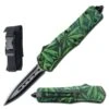 9" Marijuana Handle Tactical Automatic OTF Combat Knife -Knife Shop 10 929MJ20 20Copy