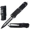 9" Black Piranha OTF Dual Action Automatic Pocket Knife -Knife Shop 113LBKDP20 20Copy