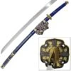 Blue Japanese Tachi Ceremonial Katana Samurai Sword Hand Forged -Knife Shop 2N3SI159841