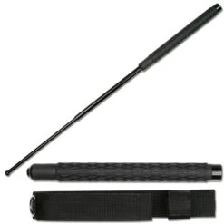 32 Inch Rubber Handle Expandable Baton With Sheath