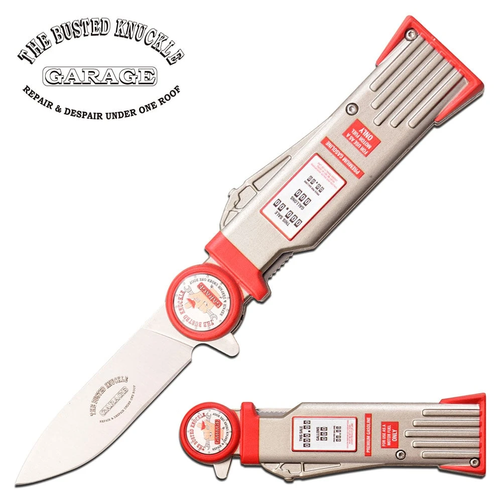 Busted Knuckle Garage Pocket Knife Gas Pump Design Spring Assisted Knife 3 Busted Knuckle Garage Pocket Knife Gas Pump Design Spring Assisted Knife