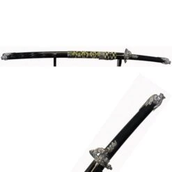 Dragon Samurai Katana Sword With Two Throwing Knives