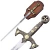 Knights Templar Sword With Wall Plaque -Knife Shop C94.1