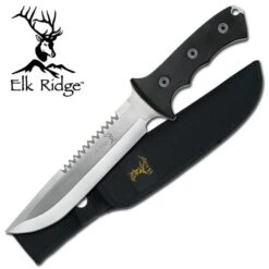 Elk Ridge 12.5 Inch Full Tang Hunting Knife With Nylon Sheath