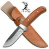 8 Inch Fixed Blade Elk Ridge Hunter Knife With Dark Brown Wood Handle -Knife Shop ER268
