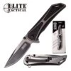 Elite Tactical Manual Folding Pocket Knife Black Handle -Knife Shop ET 1008