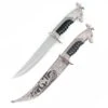 Antique Silver Dear Collectors Dagger Fixed Blade Hunting Knife With Scabbard -Knife Shop FL15208DR