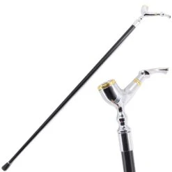 Classic Smoking Pipe Design Handle Derby Fritz Walking Stick