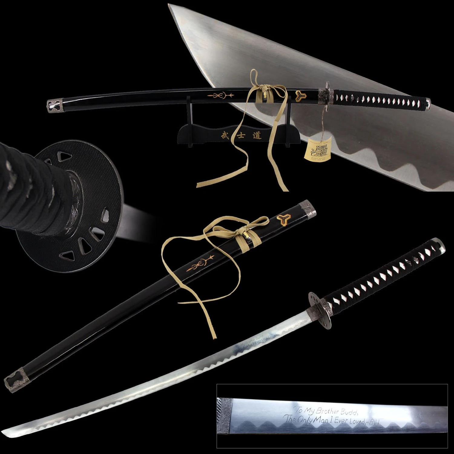Budd's Sword Replica Movie Katana Hattori Hanzo Collection Kill Bill With Display Stand 3 Budd's Sword Replica Movie Katana Hattori Hanzo Collection Kill Bill With Display Stand