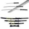3pc Dragon Japanese Katana Samurai Sword Set Carbon Steel Blade Bushido Stand