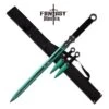 Fantasy Master 3 Piece Set Ninja Sword And Throwing Knife Set Green 1 Fantasy Master 3 Piece Set Ninja Sword And Throwing Knife Set Green -Knife Shop FM644GN