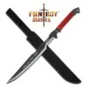 28 Inch Black Fantasy Sword With Red Cord Wrapped Handle -Knife Shop FM648