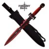 Fantasy Master 27 Inch Short Sword With Red Skull Handle -Knife Shop FM681RD