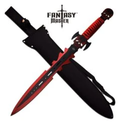 Fantasy Master 27 Inch Short Sword With Red Skull Handle
