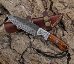 9.5" Hand Forged Steel Custom Handmade Hunting Skinning Knife