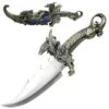 Dragon With Movable Wings Standing Fantasy Bowie Short Sword -Knife Shop HK349.1