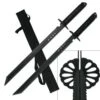 28 Inch Twin Black Blades Full Tang Ninja Sword Set -Knife Shop HK6183