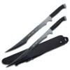 27" Black Full Tang Twin Blade Ninja Sword Set With Sheath