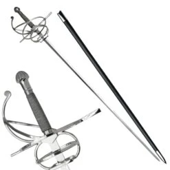 Rapier Sword With Steel Wire Wrapped Handle