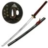Hand Sharpened Carbon Steel Katana With Sword Red Scabbard 1 Hand Sharpened Carbon Steel Katana With Sword Red Scabbard -Knife Shop LU011.1
