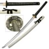 Hand Sharpened Carbon Steel Katana With White Finish Scabbard -Knife Shop LU014W.1