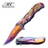 Master Collection Ballistic Rainbow Mermaid Spring Assisted Folding Knife -Knife Shop MCA013RB