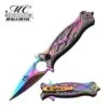 Master Collection Ballistic Ninja Spring Assisted Knife Rainbow Ti-Coated -Knife Shop MCA030RB