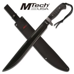 25" Length Black 4MM Blade Machete Knife - Pakkawood