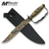 15" Overall Length Mtech Camo Fixed Blade Knuckle Handle Knife -Knife Shop MT2036CA