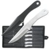 8.5 Inch Overall Length Black And Silver Throwing Knife 12 Piece Set -Knife Shop PAK71212