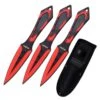 Perfect Point 8.5 Inch Black Red Throwing Knives 3 Piece Set -Knife Shop PP 134 3