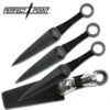 12" 5MM 3 Piece Kunai Throwing Knife Set With Leather Wrap Handle -Knife Shop PP0243