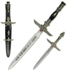 2 Piece Egyptian Mummy Short Sword Dagger Set With Sheath