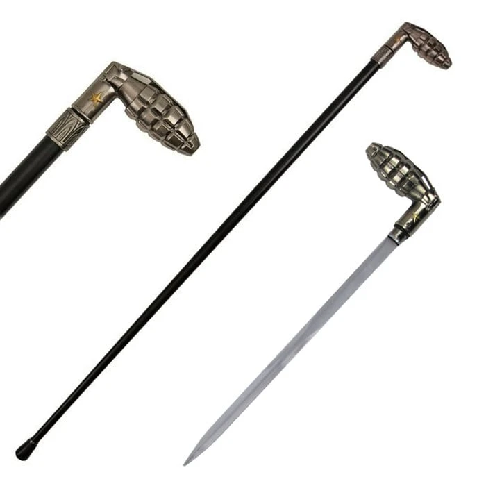 Grenade Style Cane Gentleman's Walking Cane Sword 3 Grenade Style Cane Gentleman's Walking Cane Sword