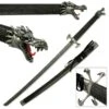 Black Dragon Samurai Katana Sword With Dragon Claw Tsuba -Knife Shop SW338BK.1