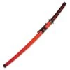 Samurai Katana Sword With Spoke Guard - Red -Knife Shop SW68R.1