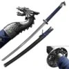 41 Inch Fantasy Dragon Head Samurai Sword - Blue -Knife Shop SW73BL