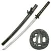 Hand Sharpened Carbon Steel Katana Sword With Black Scabbard -Knife Shop SW941BK