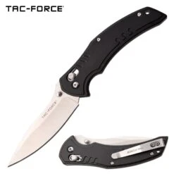 Tac Force Manual Folding Knife With Rapid Lock Satin Blade