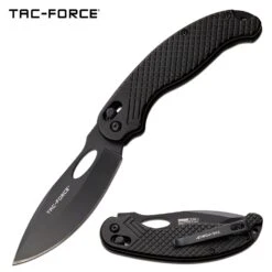 Tac Force 8.5 Inch Manual Folding Knife Black Handle Pocket Knife