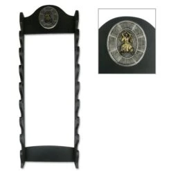 Deluxe Wooden Samurai Logo 8 Tier Sword Stand Display