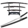 Black Burgundy Japanese Katana Sword Set -Knife Shop YK58BG4.1