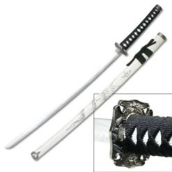 Bushido Dragon Samurai Katana Sword - White