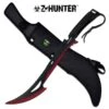 Zombie Hunter Full Tang Fixed Blade Hunting Machete Knife- Black Red -Knife Shop ZB020BR