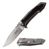 Elite Tactical 8.35 Inch Manual Folding Pocket Knife Black Silver Stonewash -Knife Shop et 1018sw