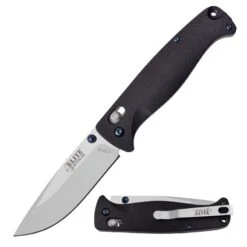 Elite Tactical 8 Inch Manual Folding Pocket Knife Silver Drop Point Blade